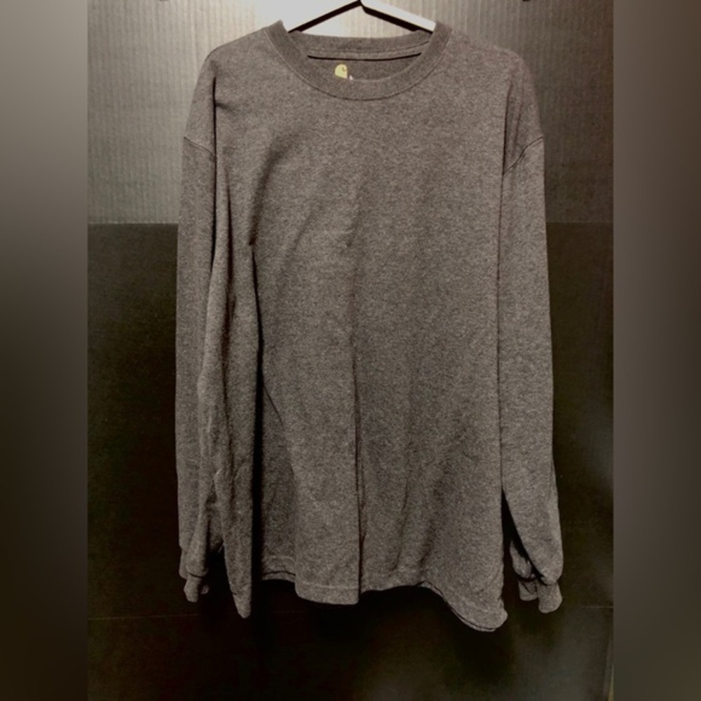 🌅Carhartt Gray /Blaze Orange long sleeve T-shirt
